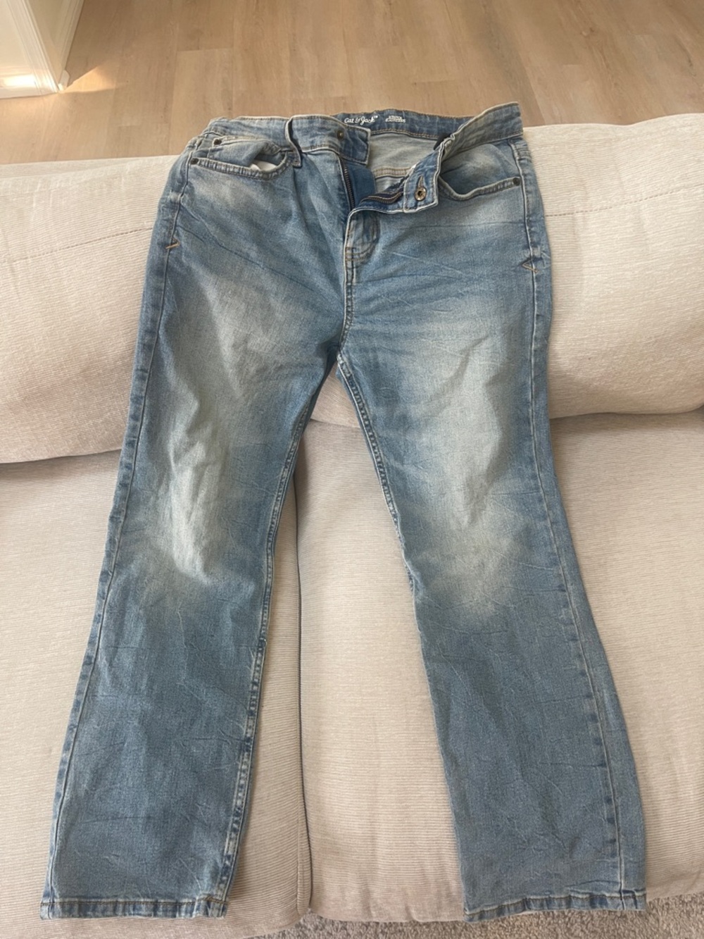 Cat & Jack boys Light Wash Bootcut Jeans